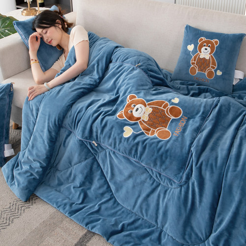 A类婴儿绒抱枕被子两用