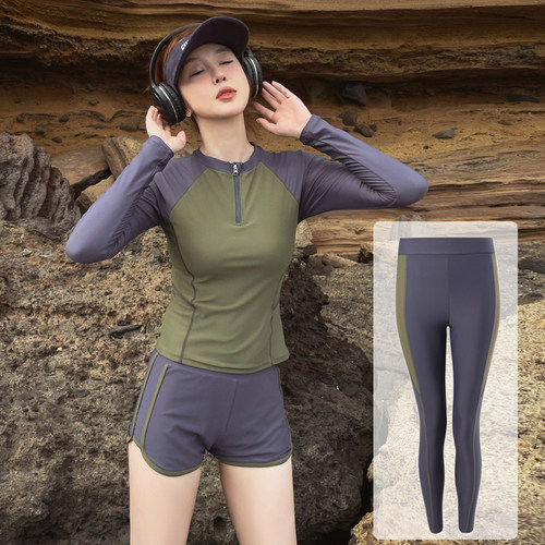 分体泳衣长袖防晒潜水服新款长裤