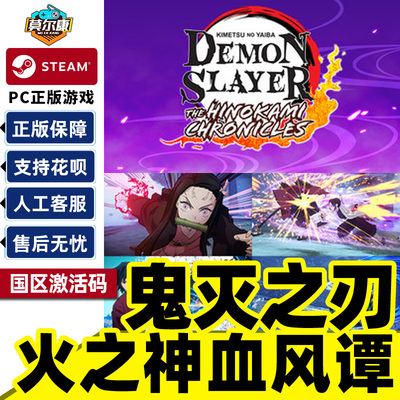 Steam游戏 鬼灭之刃 火之神血风谭 国区激活码CDKEY 3D格斗游戏 PC中文正版