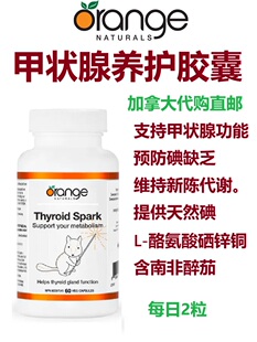 Orange甲状腺养护胶囊Thyroid Spark加拿大代购直邮预防碘缺乏
