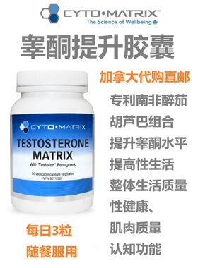 睾酮提升胶囊Cyto-Matrix加拿大代购直邮Testosterone男性生活