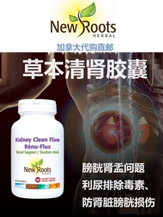 草本清肾胶囊New Roots加拿大代购直邮Kidney Clean肾脏膀胱肾盂