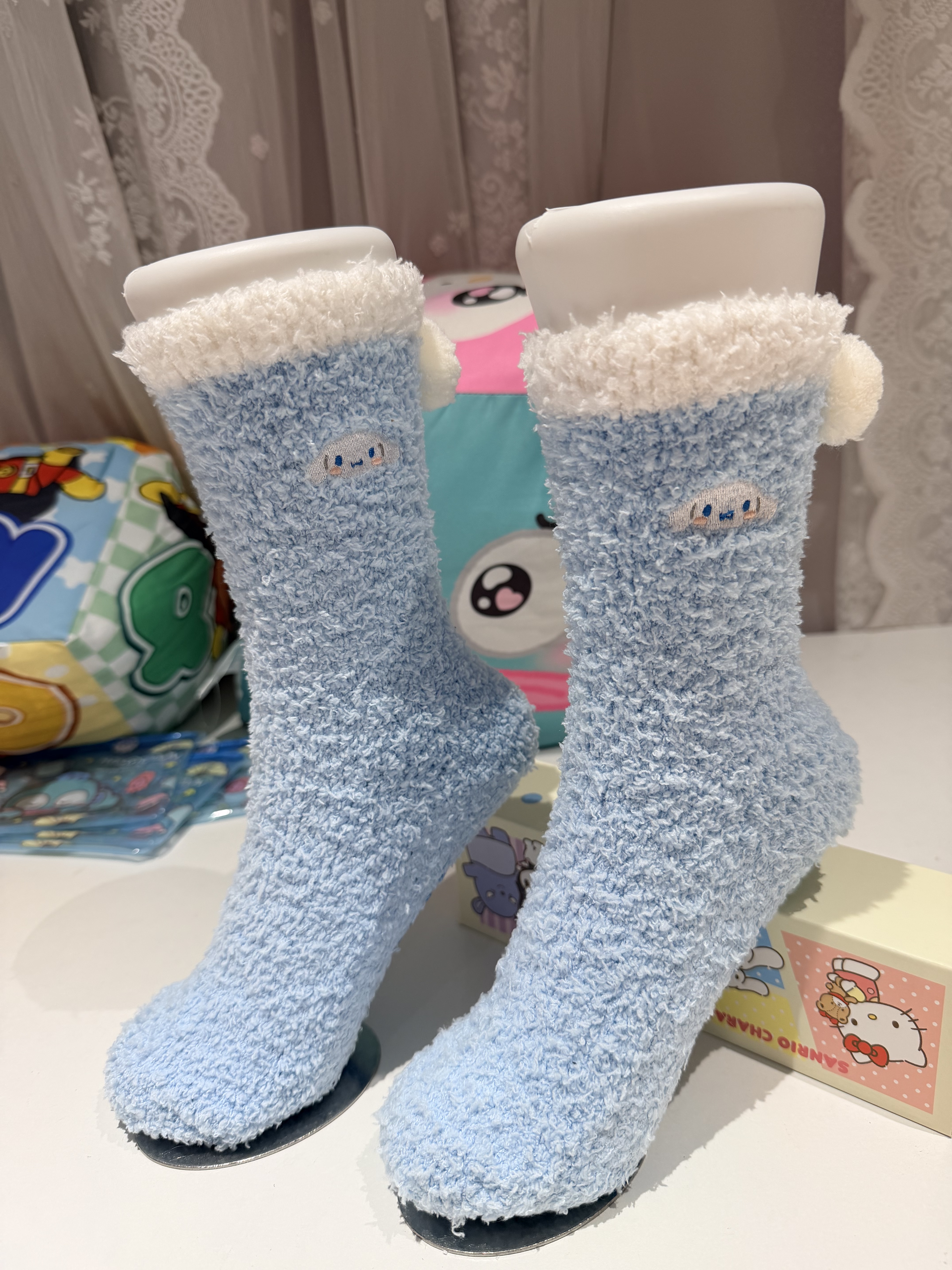 名创优品珊瑚绒袜子女加厚家居睡居家棉拖/棉鞋