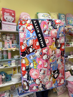 三丽鸥凯蒂hellokitty 50周年外贸地毯野餐垫，50包邮100.150