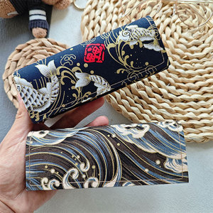 国潮风近视眼镜盒女抗压便携高颜值老花镜复古太阳镜墨镜盒新款