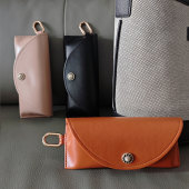 高颜值眼镜袋女便携式 太阳镜墨镜收纳盒按扣小众眼镜包 可挂包新款