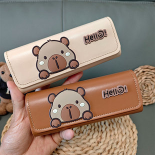 可爱眼镜盒便携防压男女学生卡皮巴拉儿童高颜值磁吸眼镜收纳盒子