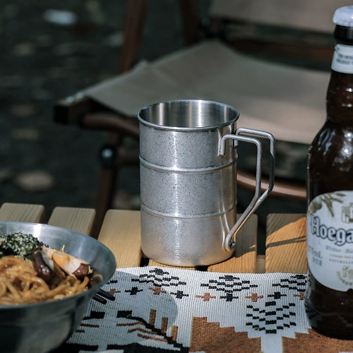 Портативная чайная чашка из нержавеющей стали для кемпинга для путешествий