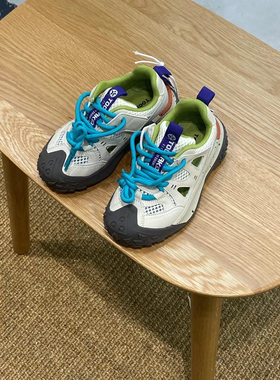 tooda童鞋2025新款春夏男女童单网镂空休闲运动鞋儿童撞色老爹鞋