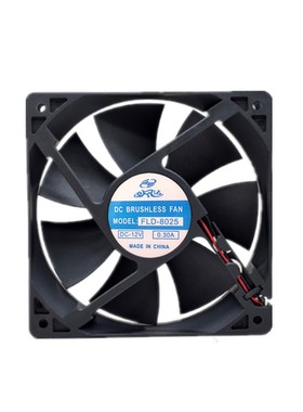 8cm 8025风扇12v24v220v110v380v机箱CPU直流散热小风机滚珠轴承