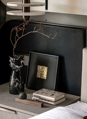 现代轻奢创意大理石花器花瓶组合