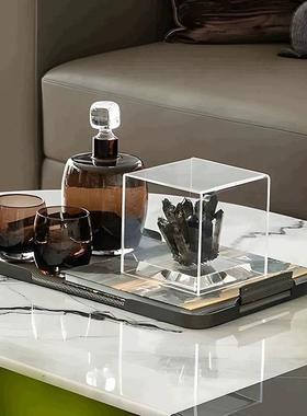 现代简约家具展厅售楼处设计客厅茶几桌面托盘酒具组合装饰品摆件