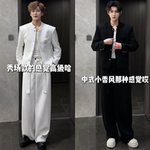 新中式潮流时尚套装春季男士贵气精致立领夹克外套休闲长裤两件套