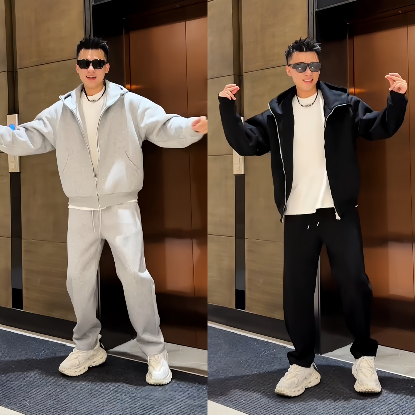 秋季男士时尚休闲运动套装男士美式休闲运动开衫卫衣外套运动长裤