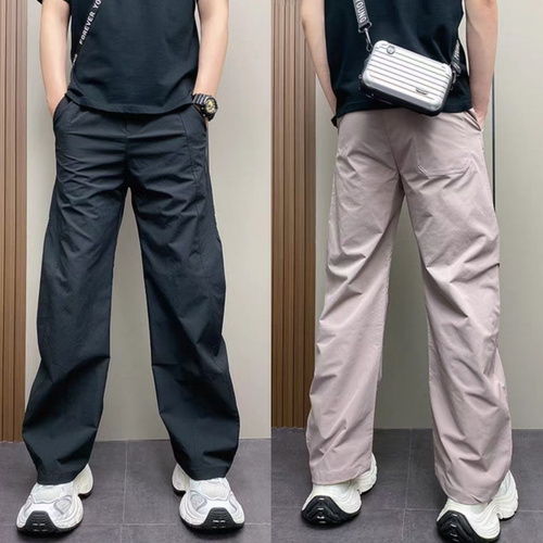 夏季薄款时尚男士简约直筒休闲裤
