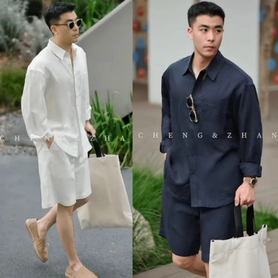 夏季男士薄款时尚套装