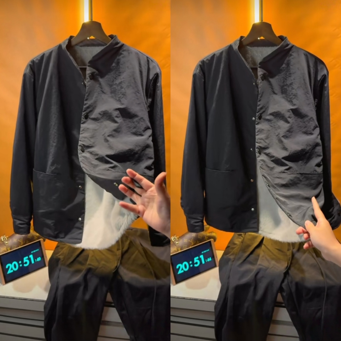 秋季新款男士老钱风立领夹克外套