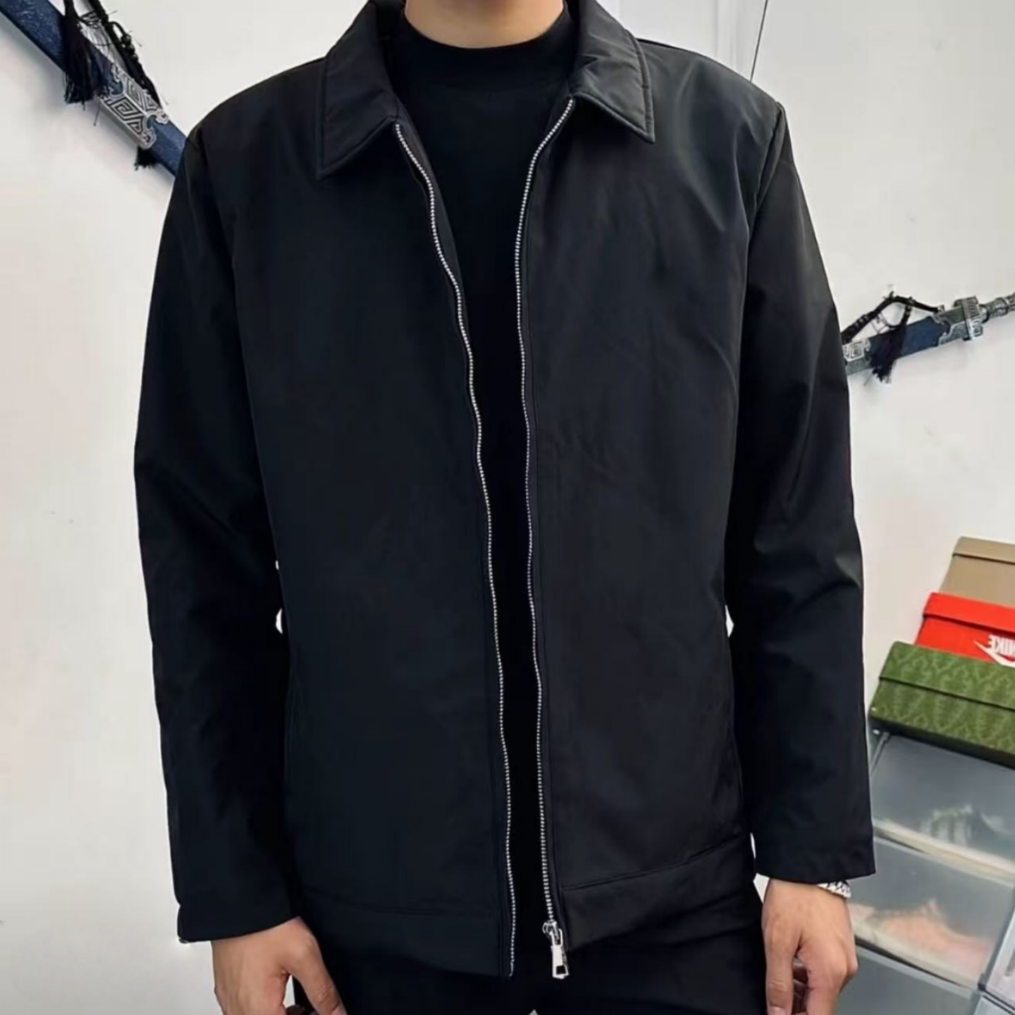 春季轻奢高级感轻熟男士时尚外套商务职场休闲百搭翻领款行政夹克