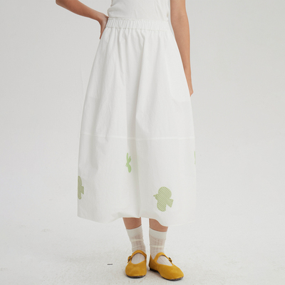 Bruland“青蝶漫舞”绣花半身裙