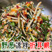 野葱凉拌折耳根辣椒酱新鲜鱼腥草节节根即食凉菜400g 现拌现发