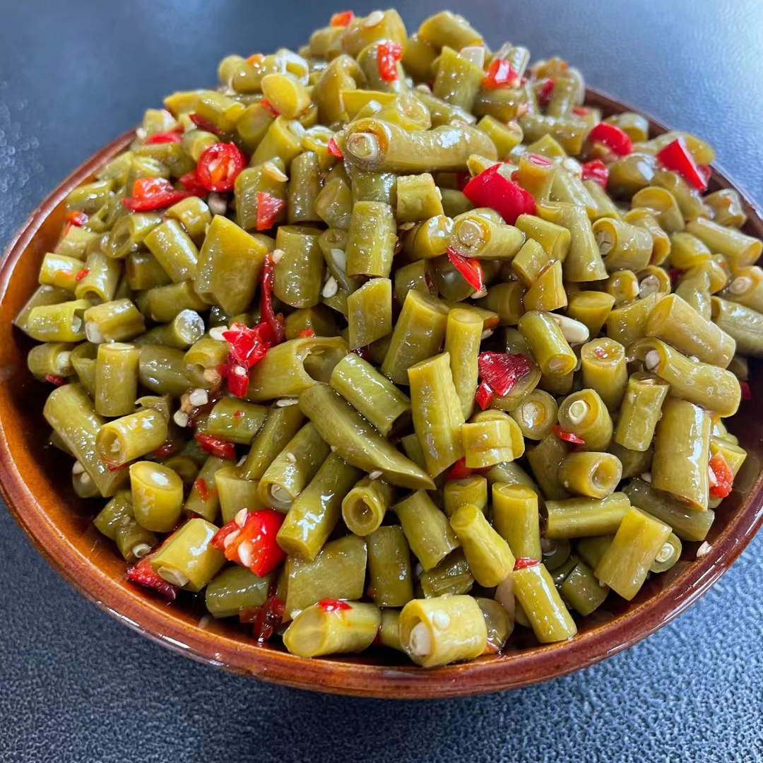 农家自制酸缸豆酸豆角酸辣椒泡菜下饭菜腌制咸菜家用400克