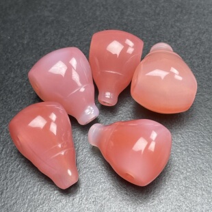 原矿粉糯玛瑙精工西施壶一体三通尺寸10 12mm满沙满色单颗随机发