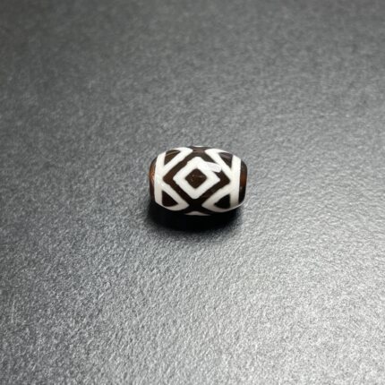 原矿黑白金刚眼长桶珠10mm顶珠腰珠配珠文玩菩提配饰