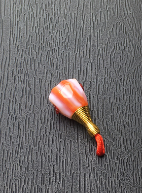 原矿三文鱼缠丝玛瑙三通纹理清晰10mm、11mm文玩配饰菩提随机发