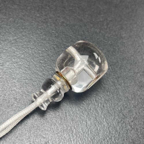 天然水晶分体腰带三通尺寸11.5mm左右文玩菩提配饰晶莹剔透全品