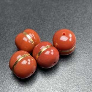原矿南红老型珠配珠尺寸10mm顶珠腰珠配珠