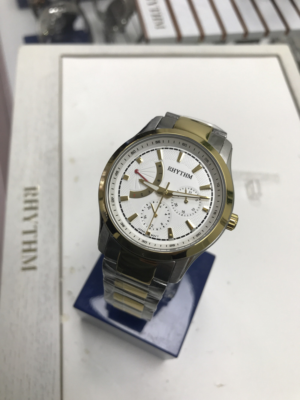 正品rhythm进口日本丽声手表 男装 尺寸:40mm 原装进口石英