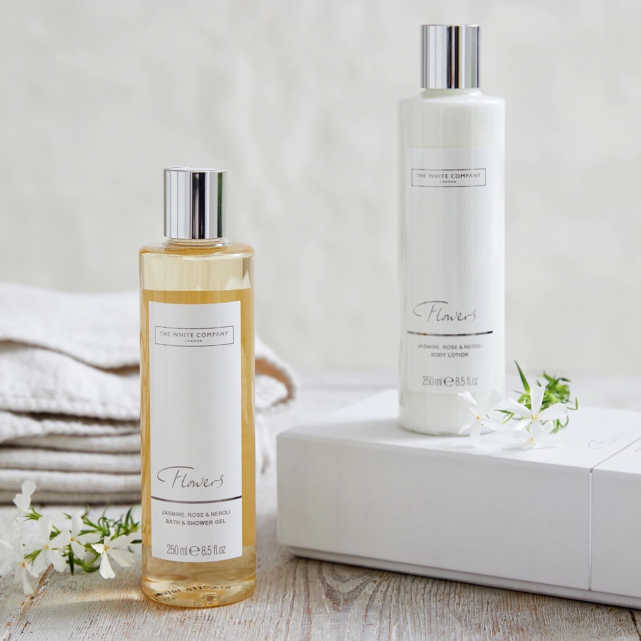 英国原装flowers茉莉玫瑰沐浴露