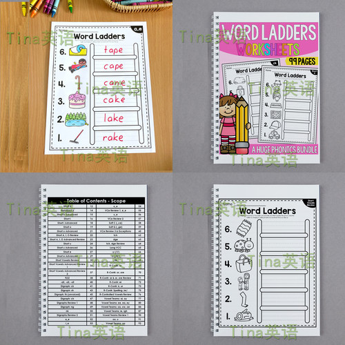 phonics  word ladders自然拼读