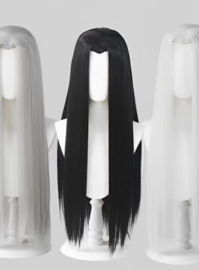 古风古装影视黑色白色灰色万用美人尖造型假发头套通用黑长直长发