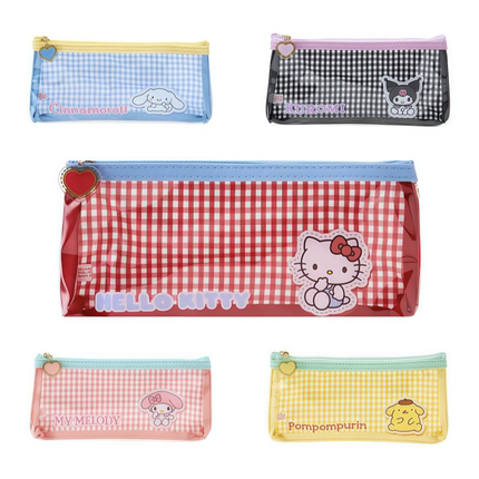 卡通可爱学生少女心笔袋PVC文具收纳袋长方形铅笔包零钱包