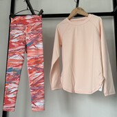 紧身速干透气儿童体育课运动 印花长裤 秋冬瑜伽服套装 舒适外穿长袖