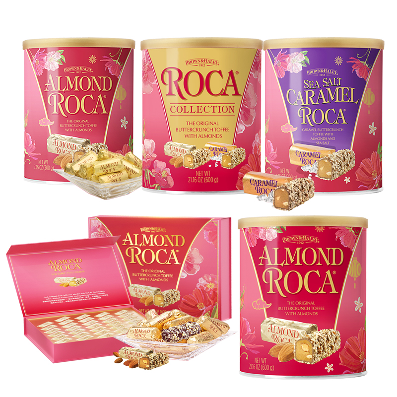 美国进口乐家Roca扁桃仁原味黑巧克力糖果黄油酥糖太妃糖喜糖果