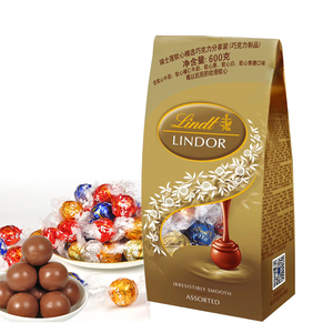Lindt瑞士莲软心牛奶巧克力球分享装休闲零食巧克力