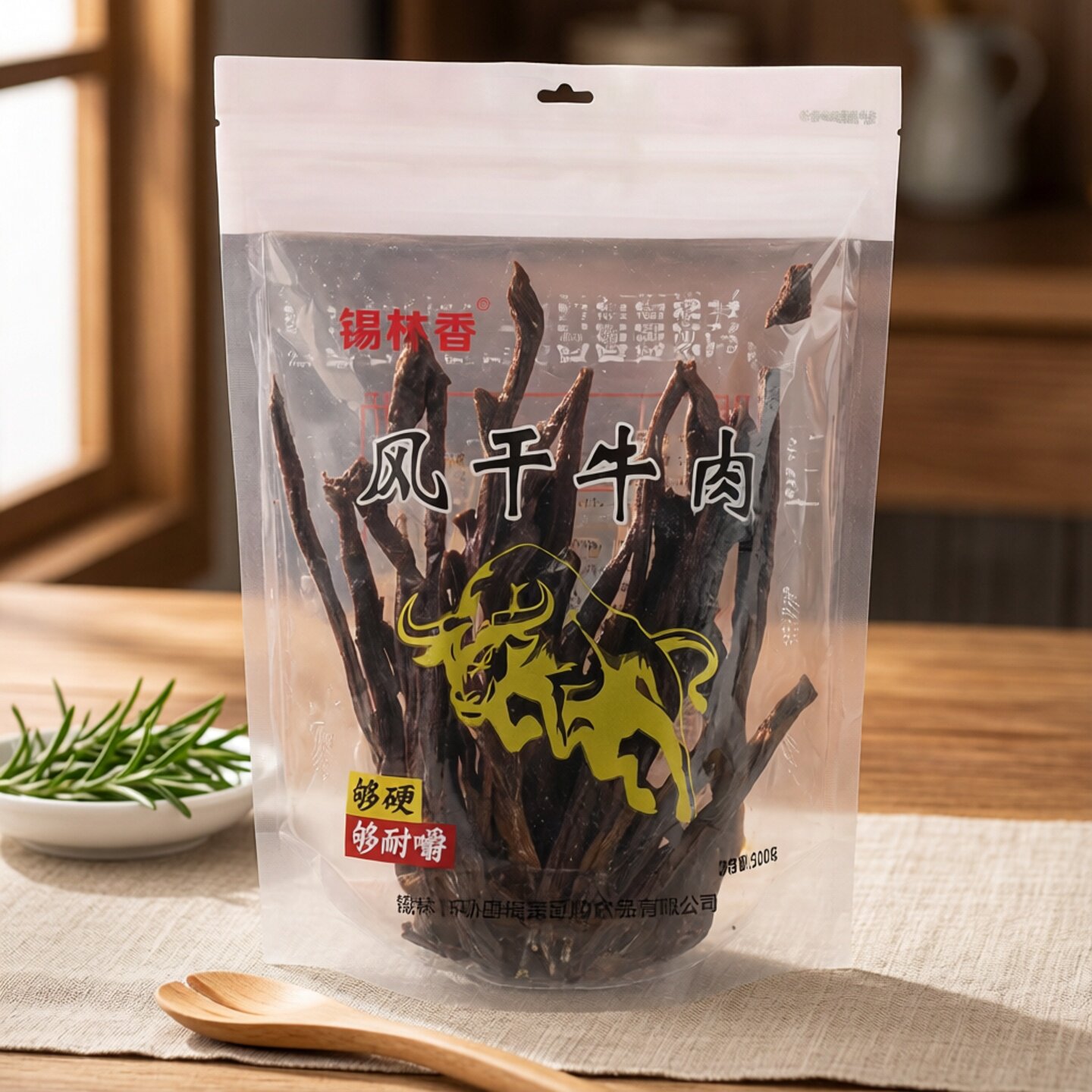 锡林香风干超干牛肉干内蒙古特产即食熟食休闲零食500克装