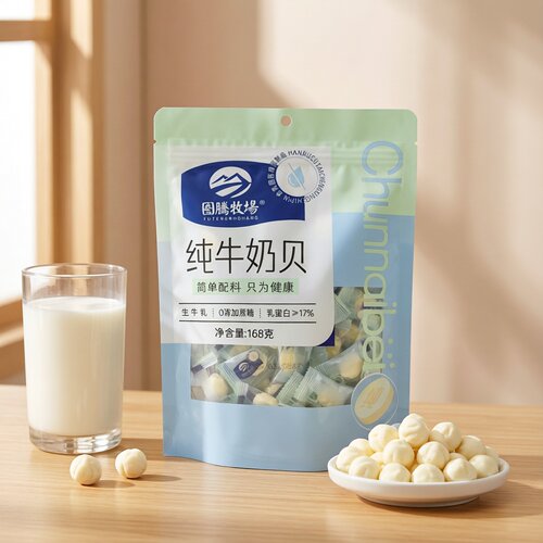 图腾牧场纯牛奶贝无添加奶片