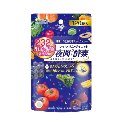 日本iSDG 232夜间酵素压片糖 120粒 日本原装进口酵素植物果蔬大