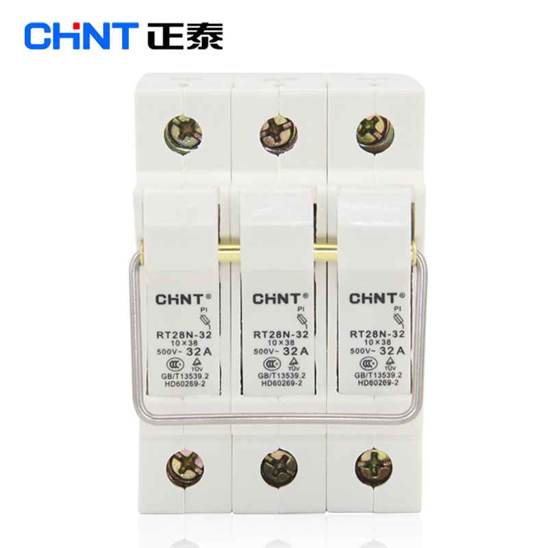 正泰 熔断器底座 保险丝座 RT28N-32 3P 不含熔芯 RT28-32