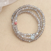 与温柔重逢 知识分子穿搭 轻国风首饰 收藏ji拉长石手串 新中式