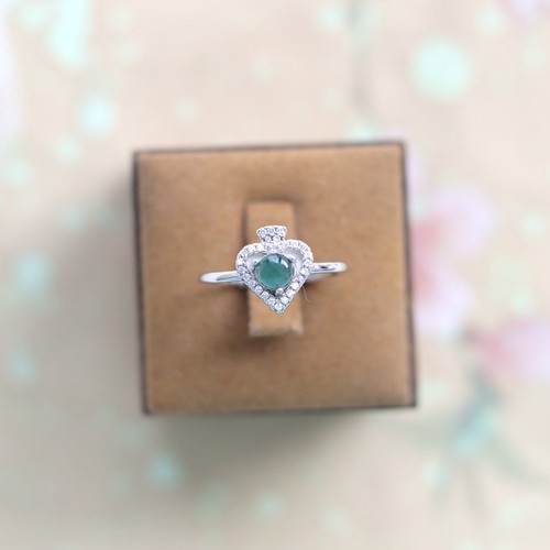 抒情小夜曲翡翠戒指新中式