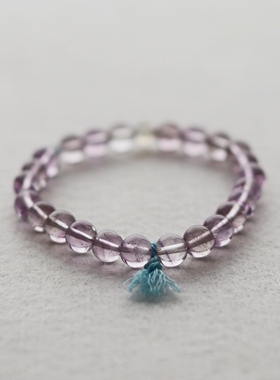 上岸女生紫水晶新中式原创手串