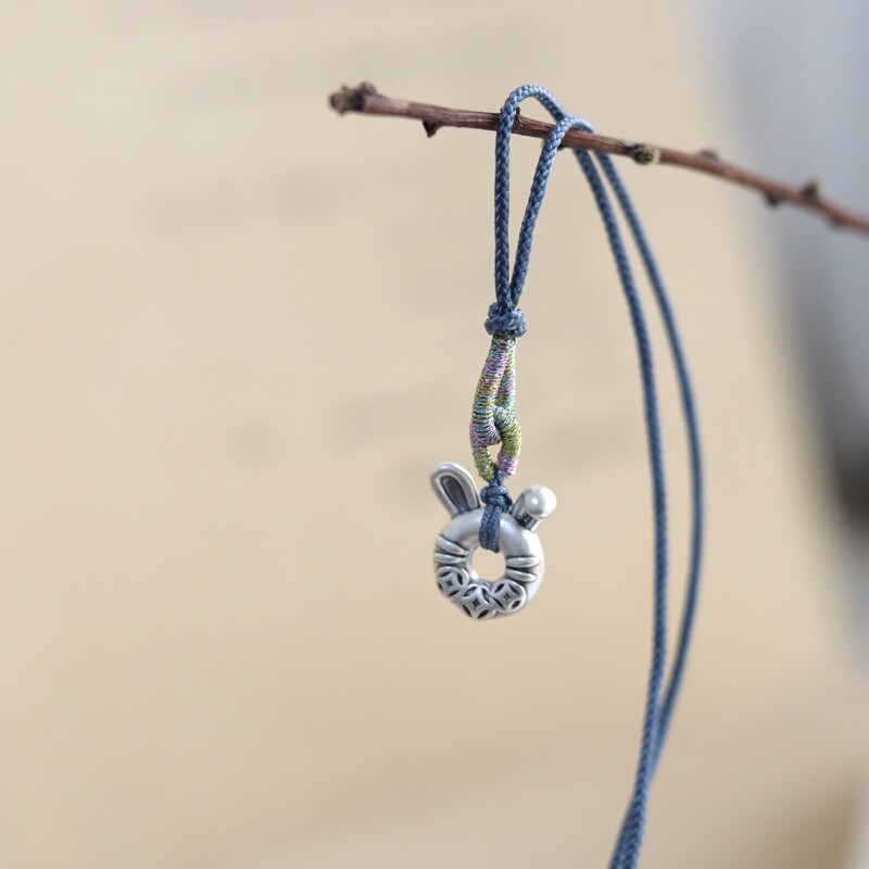 我们都会拥有美好的未来 - 3d硬银空心s999银生肖兔吊坠 新年礼物