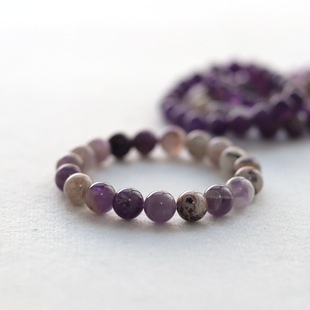 #一物一图# 努力可能很苦，但收获很甜 - 天然紫水晶紫色手串上岸