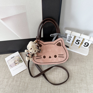 可爱猫咪小包包女2025新款 卡通单肩斜挎包日韩风
