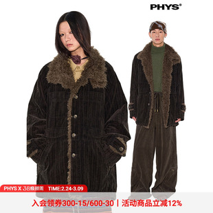 物理少年 巴恩风夹克外套「褪色胶卷」座山雕水洗灯芯绒棉服