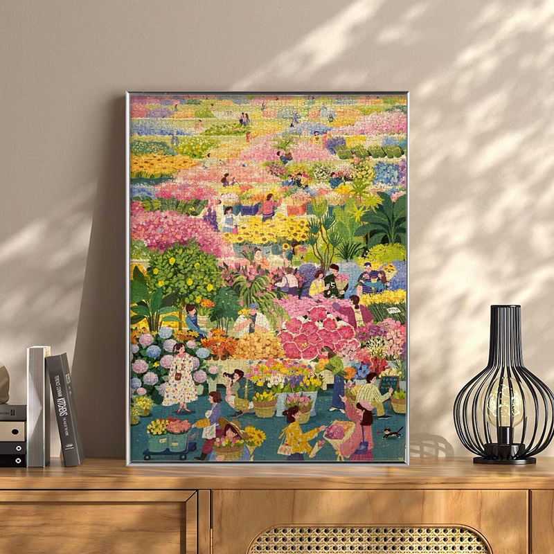 铝合金拼图相框1000片挂墙500装裱简约空框画框300外框定制尺寸4K